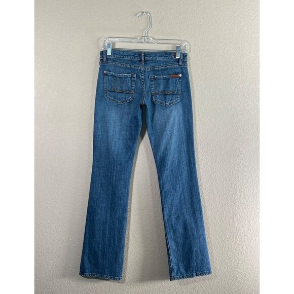 Vtg 7 For All Mankind Bootcut Jeans Women's The Great Wall of China Rhinestones - Picture 7 of 9